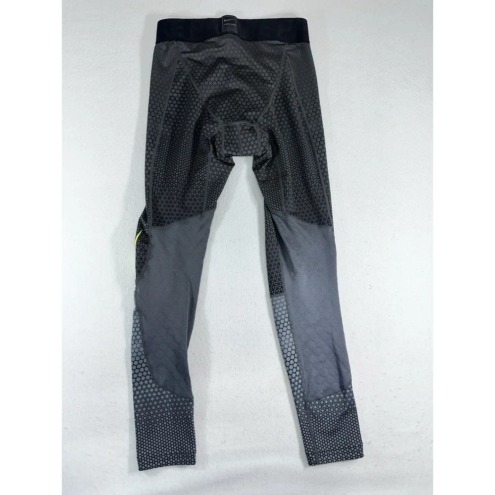Nike Pro Hyperwarm Leggings Men's Medium Gray Hex Compression Pants Activewear